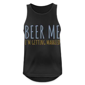 Beer Me Me marier - Débardeur respirant Homme - noir - Devant - Nick (188cm)