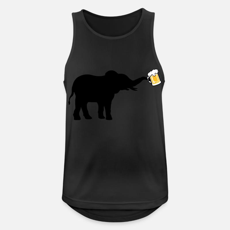 Bier Krug Elefant cool - Männer Tank Top atmungsaktiv - Schwarz