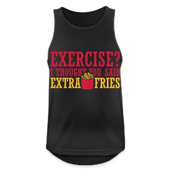 Exercice Extra Fries Citation - Débardeur respirant Homme - noir - Devant - Nick (188cm)