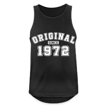 Original Since 1972 Vintage Birthday Birthday - Men's Breathable Tank Top - black - Front - Nick (188cm)
