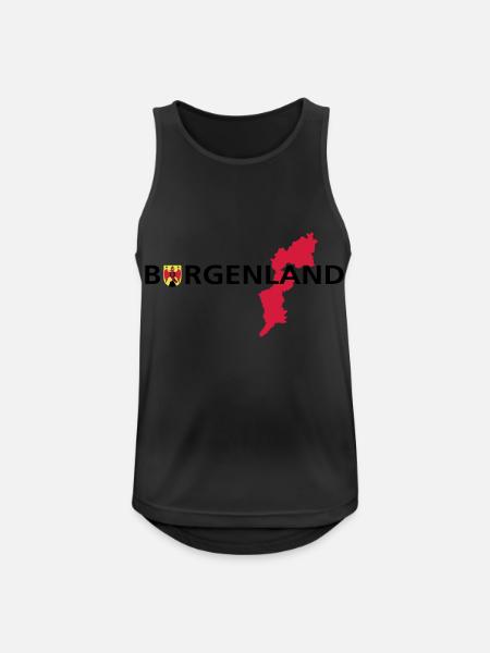 Burgenland - Männer Tank Top atmungsaktiv - Schwarz