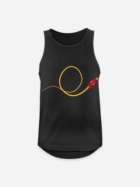 Looping flying rocket - Men's Breathable Tank Top - black