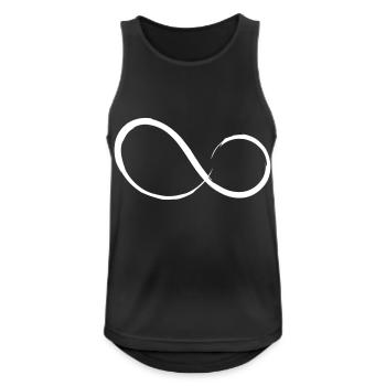 Infinity Sign Infinity Vector Motif - Men's Breathable Tank Top - black - Front - Nick (188cm)