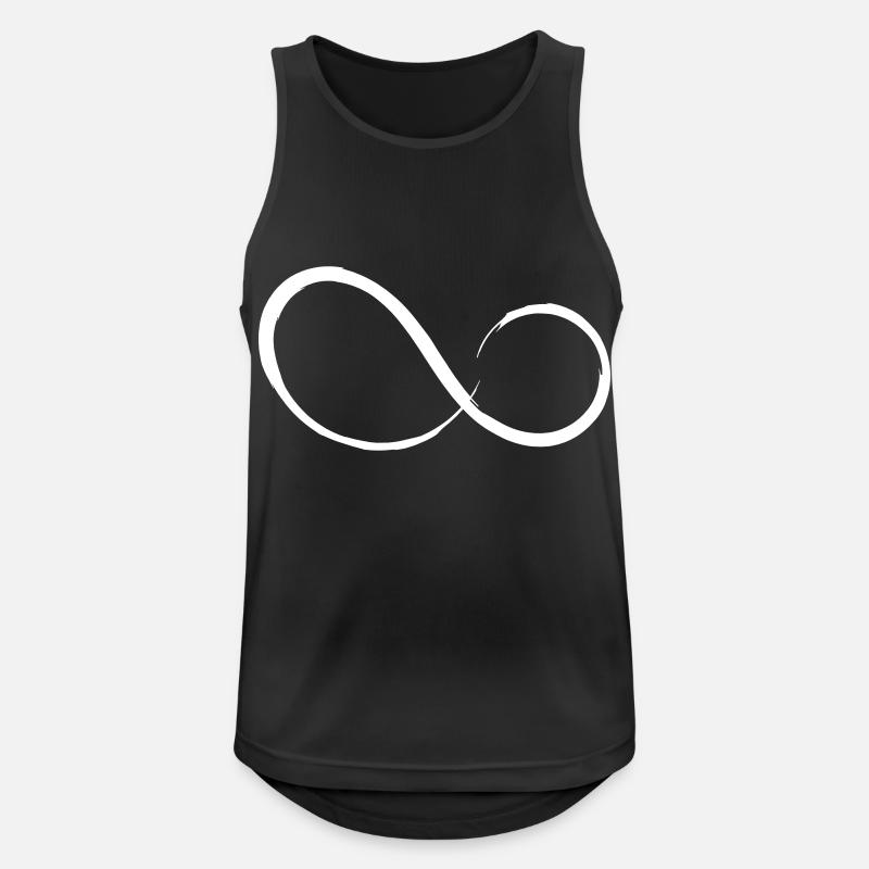 Motivo vettoriale Infinity Sign Infinity - Canotta da uomo traspirante - nero
