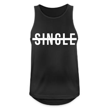 Kein Single Statement - Männer Tank Top atmungsaktiv - Schwarz - Vorne - Nick (188cm)
