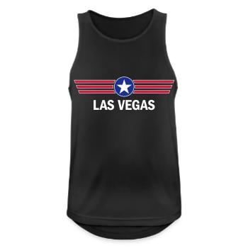 las vegas - Débardeur respirant Homme - noir - Devant - Nick (188cm)