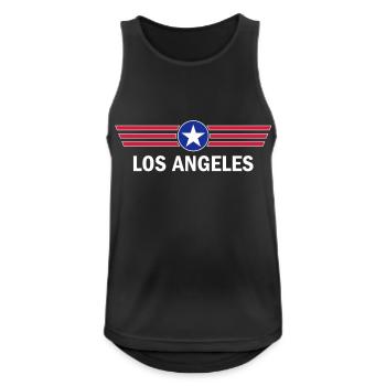 Los Angeles - Débardeur respirant Homme - noir - Devant - Nick (188cm)