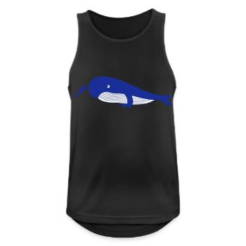 Taucher Streichelt Blauwal Wal Pottwal Tauchen - Männer Tank Top atmungsaktiv - Schwarz - Vorne - Nick (188cm)