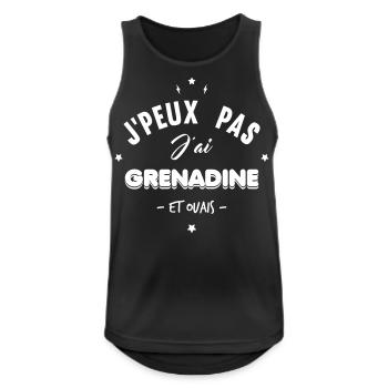 j'peuxpas j'ai grenadine - Débardeur respirant Homme - noir - Devant - Nick (188cm)