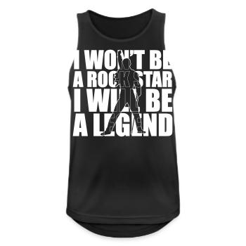 I WON'T BE A ROCK STAR I WILL BE A LEGEND gift - Männer Tank Top atmungsaktiv - Schwarz - Vorne - Nick (188cm)