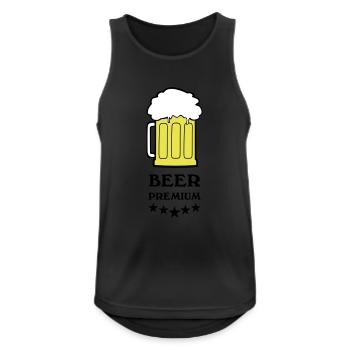 premium beer - Männer Tank Top atmungsaktiv - Schwarz - Vorne - Nick (188cm)