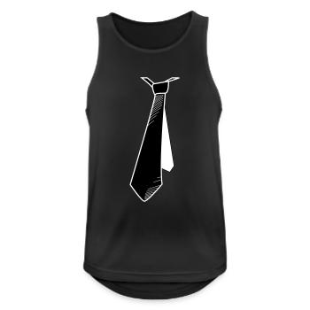 Tie in motion shadow - Men's Breathable Tank Top - black - Front - Nick (188cm)