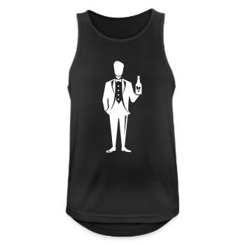 Bräutigam Hochzeit Junggeselle - Männer Tank Top atmungsaktiv - Schwarz - Vorne - Nick (188cm)
