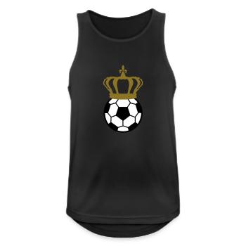 Fußball Kaiser - Fussball 3farbig - Männer Tank Top atmungsaktiv - Schwarz - Vorne - Nick (188cm)