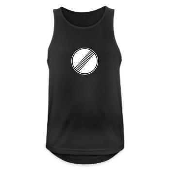 Panneau de signalisation T-shirt Limite de vitesse - Débardeur respirant Homme - noir - Devant - Nick (188cm)