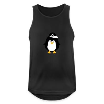 niedlicher Pinguin - Männer Tank Top atmungsaktiv - Schwarz - Vorne - Nick (188cm)
