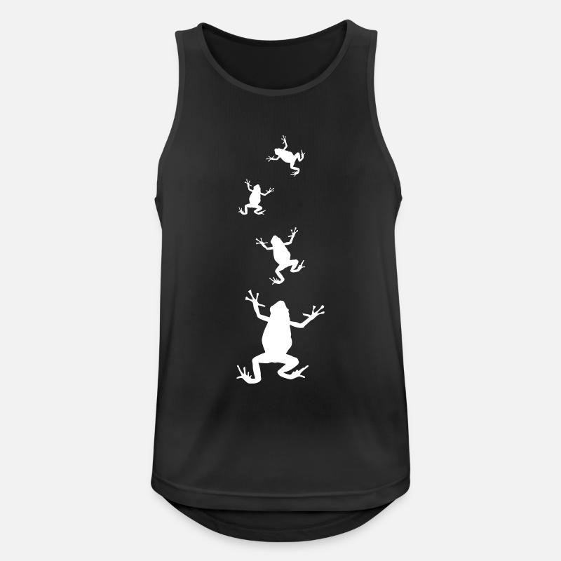 frog silhouette frogs toad - Men's Breathable Tank Top - black