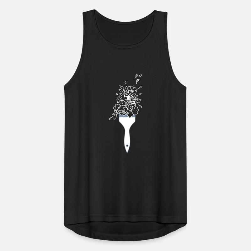 Pinsel Blumen Kunst Männer Tank Top atmungsaktiv