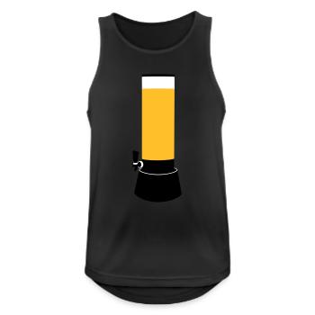 Atomtower - Männer Tank Top atmungsaktiv - Schwarz - Vorne - Nick (188cm)