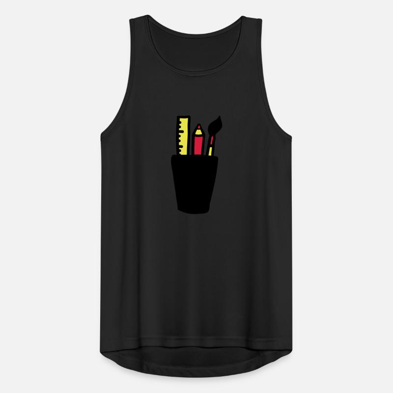 Pen - Brush - Ruler Men's Breathable Tank Top