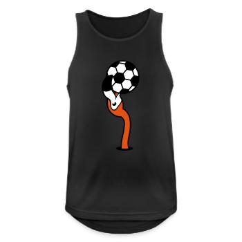 hole ground soccer club play ball kicker lac - Men's Breathable Tank Top - black - Front - Nick (188cm)
