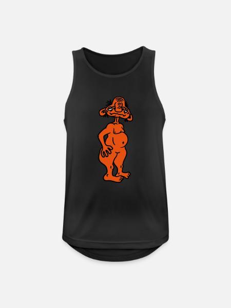 oude opa naakte man lelijk walgelijk monster horro - Mannen tanktop ademend actief - zwart