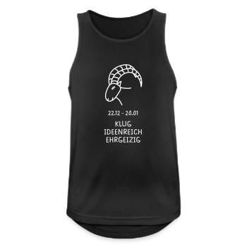 Capricorn Horoscope Features Pro - Men's Breathable Tank Top - black - Front - Nick (188cm)