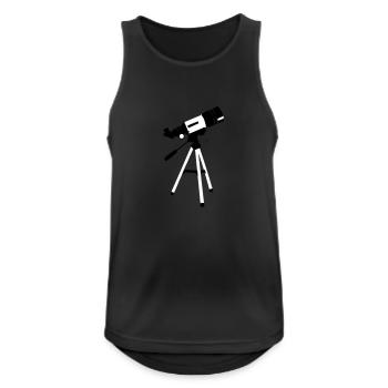 Teleskop, Astronomie - Männer Tank Top atmungsaktiv - Schwarz - Vorne - Nick (188cm)