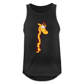 Lustige langer Hals Giraffe Afrika Cool Tier Comic - Männer Tank Top atmungsaktiv - Schwarz - Vorne - Nick (188cm)
