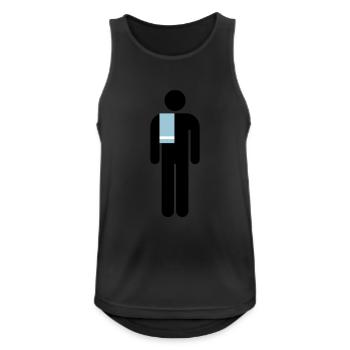 Guide de l'auto-stoppeur de protéger - Débardeur respirant Homme - noir - Devant - Nick (188cm)