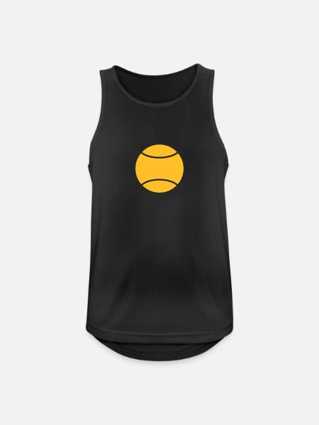 tennisball - Männer Tank Top atmungsaktiv - Schwarz