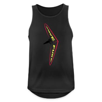 Hangglidingaction - Männer Tank Top atmungsaktiv - Schwarz - Vorne - Nick (188cm)