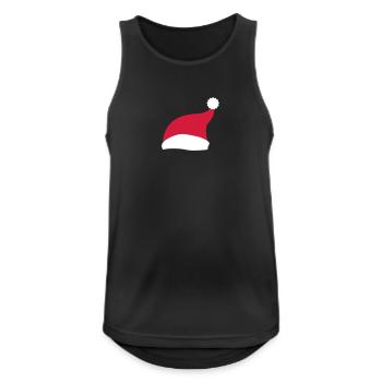 weihnachtsmütze weihnachten - Männer Tank Top atmungsaktiv - Schwarz - Vorne - Nick (188cm)