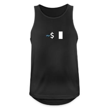 Commande Linux Shell - Débardeur respirant Homme - noir - Devant - Nick (188cm)