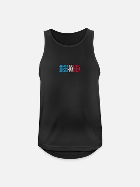 JUAN LES PINS Frankreich Frankrijk Vlag - Mannen tanktop ademend actief - zwart