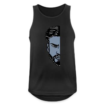 man half face head evil young boy - Men's Breathable Tank Top - black - Front - Nick (188cm)