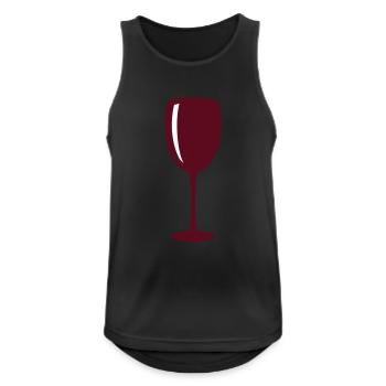 Weinglas - Männer Tank Top atmungsaktiv - Schwarz - Vorne - Nick (188cm)
