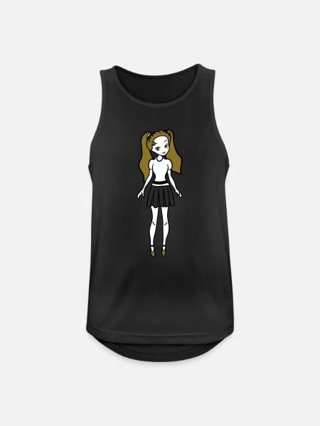Puppe kleider mädchen - Männer Tank Top atmungsaktiv - Schwarz
