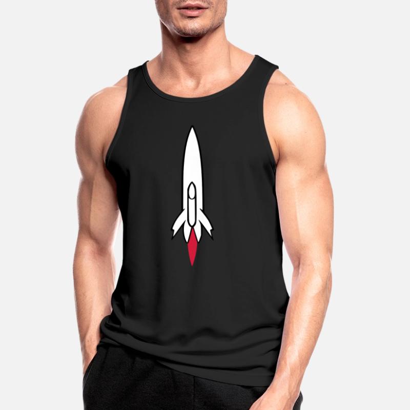 Vecteur de vol spatial spatial de fusée spatiale Débardeur respirant Homme