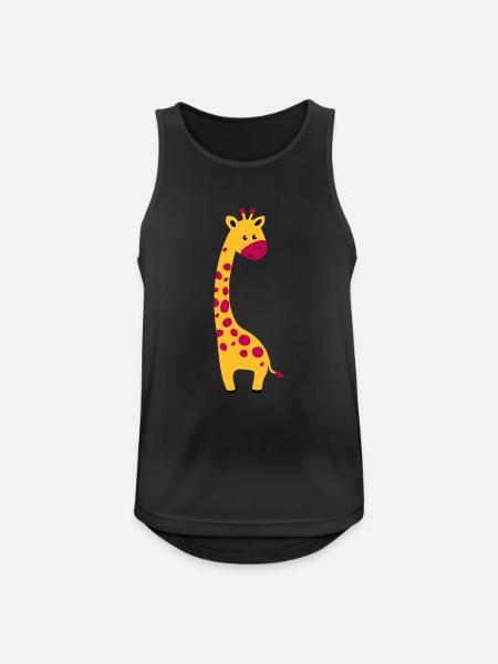 cute giraffe - Men's Breathable Tank Top - black