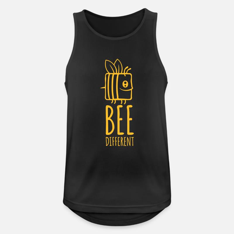 bee different Spruch Zitat - Männer Tank Top atmungsaktiv - Schwarz
