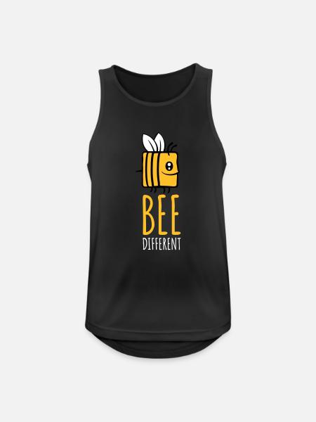 bee different Spruch Quote - Men's Breathable Tank Top - black