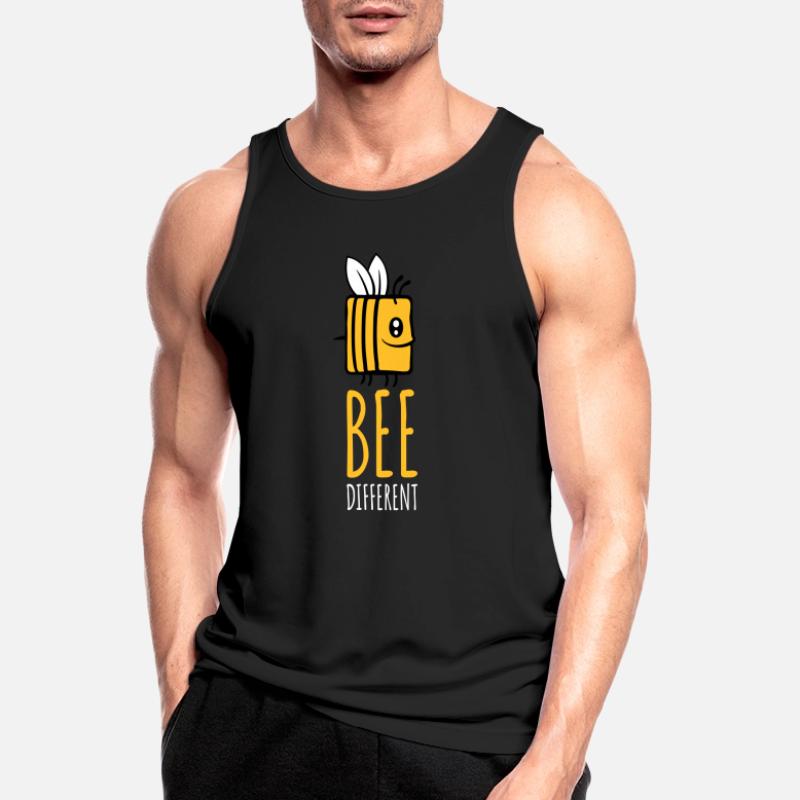 bee different Spruch Zitat Männer Tank Top atmungsaktiv