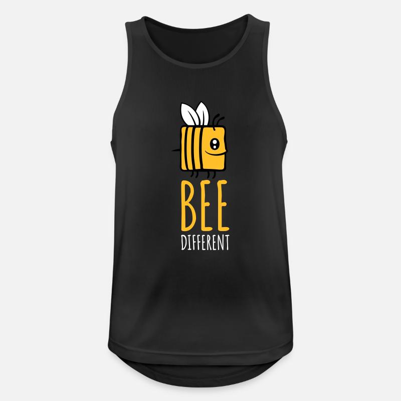 bee different Spruch Zitat - Männer Tank Top atmungsaktiv - Schwarz