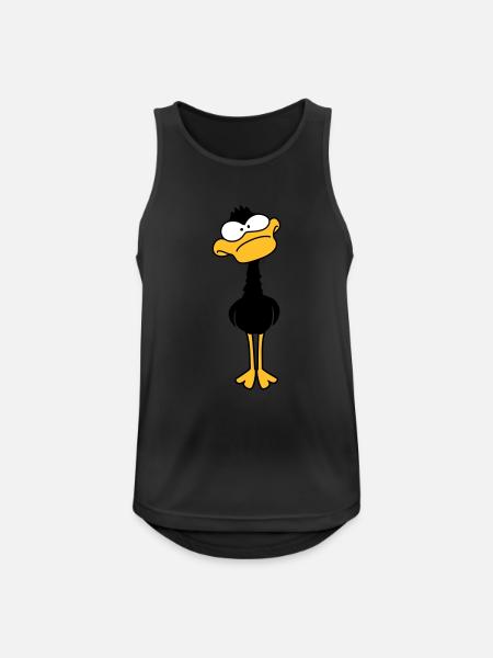 Funny Duck - Männer Tank Top atmungsaktiv - Schwarz