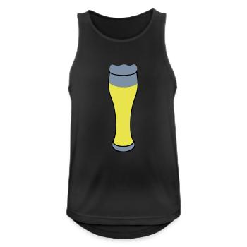 La bière de blé bière en verre de bière - Débardeur respirant Homme - noir - Devant - Nick (188cm)