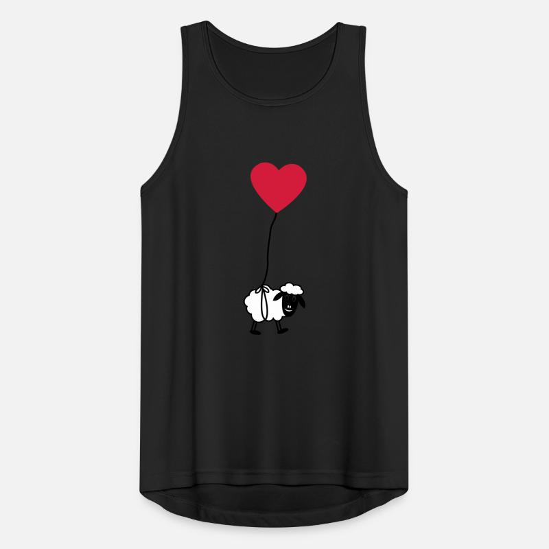 sheep_with_heart Männer Tank Top atmungsaktiv