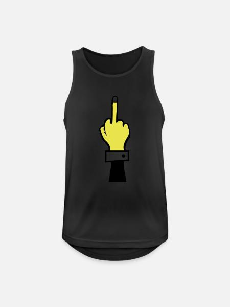 Zombie Hand Middle Finger - Men's Breathable Tank Top - black
