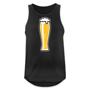 Wheat Beer Glass (Weiss Beer / Beer Drinker / 3C) - Men's Breathable Tank Top - black - Front - Nick (188cm)