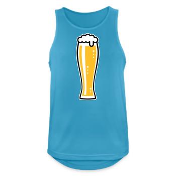 Weißbierglas (Bier / Weizenglas / Bierglas / 3C) - Männer Tank Top atmungsaktiv - Saphirblau - Vorne - Nick (188cm)